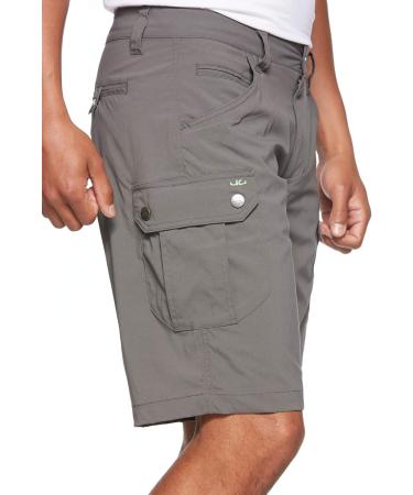 Jeff Green Men's Elastic Quick-Drying Lightweight Cargo Shorts - Outdoor Functional Pants in Stan Grey M | International Shipping Available - Buy Online on GoSupps.com