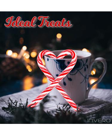 Invero 48 Piece Candy Cane Sweet Box Set - Peppermint Flavour - Christmas Tree Hanging Decoration - Buy Online on GoSupps.com