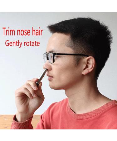 TEMKIN Stainless Steel Nose Hair Trimmer - Manual Ear & Nose Hair Shaver for Men | Washable Face Care Device - Buy Online on GoSupps.com