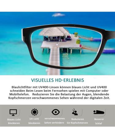 COJWIS 6 Pack Reading Glasses for Men & Women - Blue Light Filter Quality Spring Hinge 3.50 Magnification - Black Frames - Buy Online on GoSupps.com