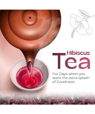 Dried Organic Hibiscus Flower Tea by Cocktail Crowd Detox - Ideal for Infusions, Iced Tea, Cocktails, Mocktails & Syrups (65g) - Buy Online on GoSupps.com