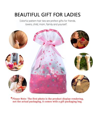 Beauty Wig World 100PCS Elastic Hair Ties - Printed Patterns & Multi-Colors Hair Bands for Women & Girls - Buy Online on GoSupps.com