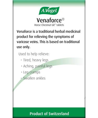 A.Vogel Venaforce Horse Chestnut Tablets - Relieve Varicose Veins & Leg Symptoms - 60 Count - Buy Online on GoSupps.com