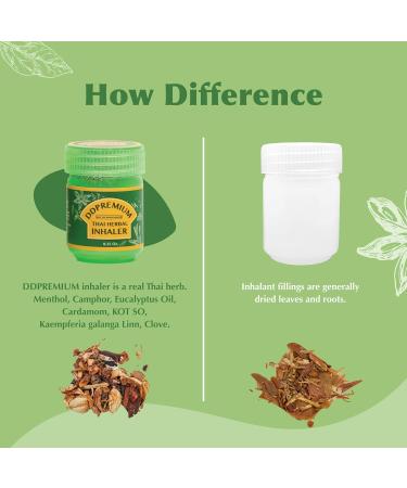 DDPremium Bundle 2 Pack Thai Herbal Inhaler with Menthol & Essential Oil - Yadom Original Refreshing Formula - Buy Online on GoSupps.com