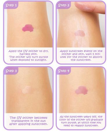 UV Detection Stickers for Sunscreen - 120 Count Safe for Kids Age 3+ 4 Fun Designs Know When to Reapply - Buy Online on GoSupps.com