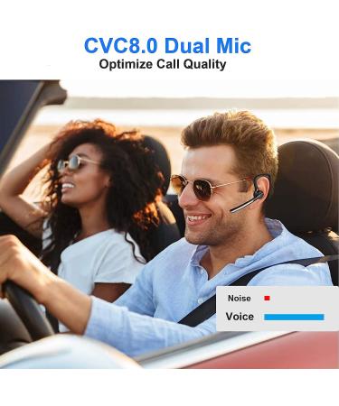 Conambo Bluetooth Headset 5.1 aptX HD | 16 Hrs Talktime Business Earpiece with Mic | Noise Cancelling Wireless Headphones - Buy Online on GoSupps.com