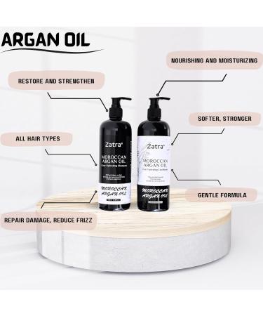 Argan Moroccan Oil Shampoo & Conditioner Set - Hydrate Repair Damaged Hair Reduce Frizz & Enhance Shine - International Shipping Available - Buy Online on GoSupps.com