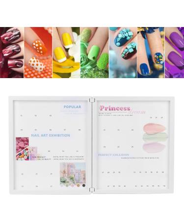 Nail Color Card Book 46 Colors Nail Art Display Book Firm Durable for Nail Salon Supplies for Women Girl for Nail Art Works Display - Buy Online on GoSupps.com