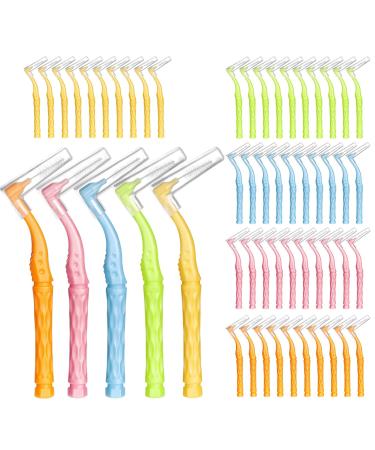 50 pieces of interdental brushes 5 sizes soft toothed brushes with non -slip handle tooth flap stick for braces for braces mouth cleaning - Buy Online on GoSupps.com