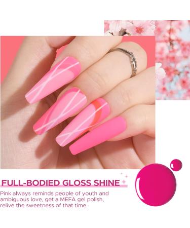 MEFA Gel Nail Polish Set 6 Colors Nude Pink Gel Polish Set Gel Polish Set Soak Off UV Gel White Nail Gel Manicure Nail Art Salon DIY Home Pink White - Buy Online on GoSupps.com