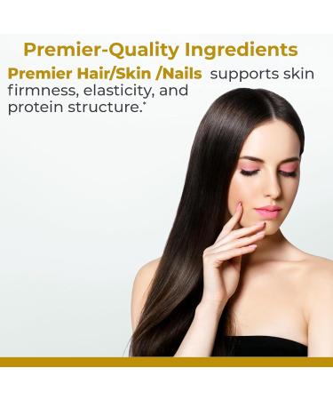 Premier Research Labs Premier Hair/Skin/Nails - Hair Growth Supplement for Women & Men with Keratin Vitamins for Hair Growth Beauty from Within for Hair Skin and Nails - 60 Vegetarian Capsules - Buy Online on GoSupps.com