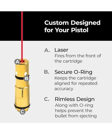 Strikeman Dry-Fire Laser Training System - Great for Target Shooting Practice with Pistols - Kit Includes Access to Updated App (No Subscription Needed), Cartridge, Target & Phone Holder - Buy Online on GoSupps.com