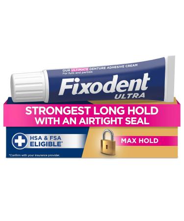 Fixodent Ultra Max Hold Denture Adhesive, 2.2 oz, (Packaging may vary) - Buy Online on GoSupps.com