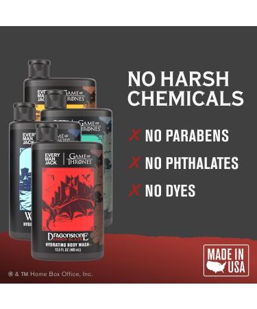 Every Man Jack Game of Thrones Collector's Edition Body Wash Gift Set - Includes 4 Body Washes with Clean Ingredients & Westeros Inspired Scents - Buy Online on GoSupps.com
