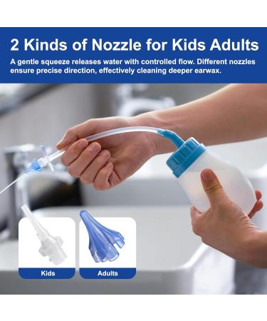 CYOUH Ear Wax Remover Ear Cleaner Ear Cleaning Kit Manual Ear Wash System Safe and Effective for Cleaning Earwax Deposits(Sapphire Blue) - Buy Online on GoSupps.com