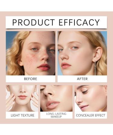 Hengxuan Moisturizing Color Changing Liquid Foundation Skin Tone Matching Formula for Mature Skin NonGreasy Matte Breathable Concealer Long Lasting Oil Control 1 - Buy Online on GoSupps.com