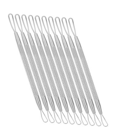 AUTSUPPL 7pcs Double-headed Extrusion Ring Removal Removers Pore Cleaning Tools Pimple Tools Stainless Steel