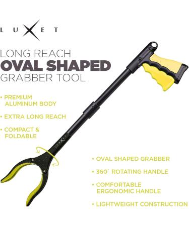 19 Inch Foldable Grabber Reacher Tool with Strong Magnetic Tip - Heavy Duty Trash Picker Claw for Elderly Mobility Aid (Yellow) - Buy Online on GoSupps.com