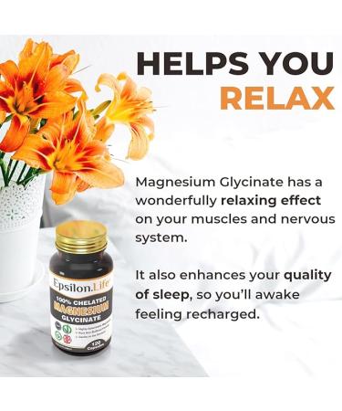 Epsilon Life Magnesium Glycinate - 120 Capsules - Buy Online on GoSupps.com