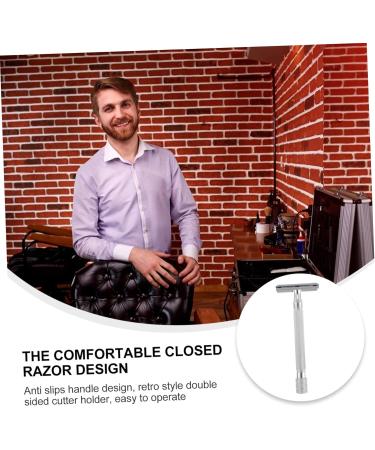 Gleavi Manual Double Edge Razor - Traditional White T Face Razor | Set of 2 | Adjustable Zinc Alloy | Old-Fashioned Grooming - Buy Online on GoSupps.com