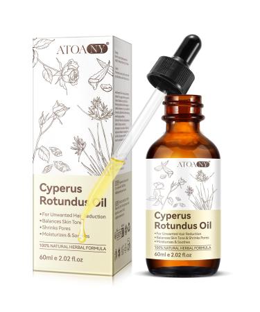 Cyperus Rotundus Oil for Hair Removal 60ml Natural Cyprus Rotundus Oil Reduces Hair Growth & Soothes Skin Moisturizing Gentle for All Skin Types Hair Removal Oil for Men Women