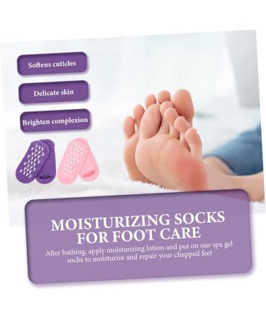 POPETPOP 2 Pairs Gel Socks Gel Lined Socks Moisturizing Socks Cracked Heels My Cart Items Dry Feet Socks Heel Repair Sock Moisturizing Foot Covers Care Vegetable Gel Miss Nursing Cover 22x10x1cm - Buy Online on GoSupps.com