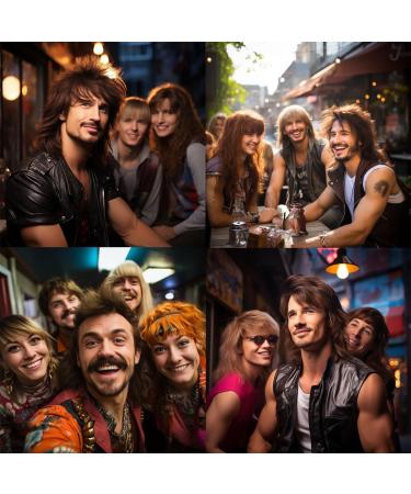 BERRYLION Men's Mullet Wig - Pop Rock Fancy Dress Wig for Adults in Brown - Buy Online on GoSupps.com