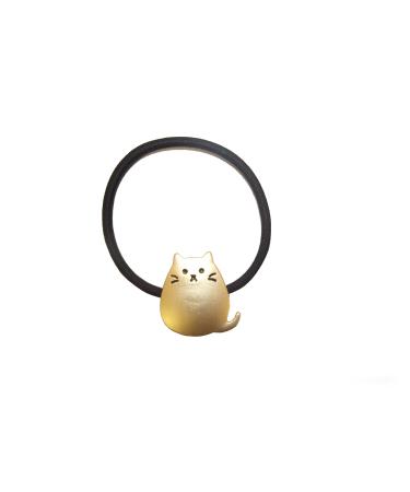 Super sweet hair tie with cat (gold)