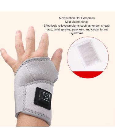 Wrist Heating Pad - Portable Heated Wrist Brace for Pain Relief | Skin-Friendly & Ideal for Work - Gray #212 - Buy Online on GoSupps.com
