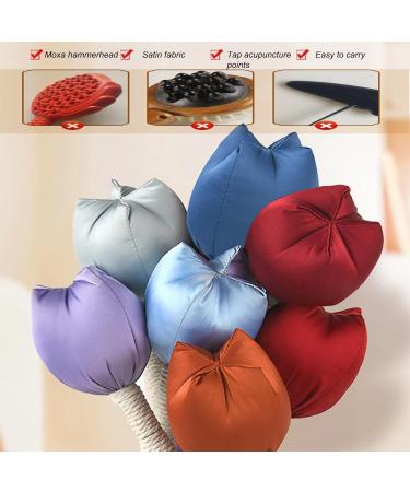 2 Pack Handmade Tulip-Shaped Massage Hammer | Relief for Back Shoulders Neck & Legs | Acupuncture Point Therapy for Fatigue - Random Color - Buy Online on GoSupps.com