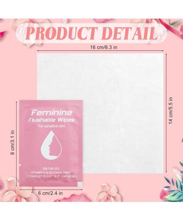 Feminine Wipes Individually Wrapped - Flushable Travel Size Wet Wipes for Women | 50 Count Pack | Ideal for Travel & Care - Buy Online on GoSupps.com