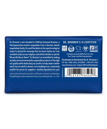 Dr. Bronner's Peppermint Bar Soap 5 oz 6-Pack - Organic, Vegan & Moisturizing - Buy Online on GoSupps.com