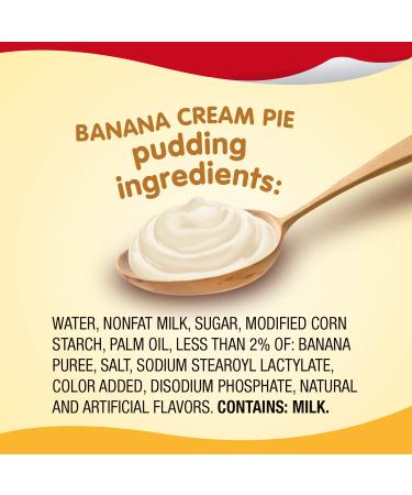 Snack Pack Banana Cream Pie Pudding Cups - 4 Count | 12 Pack - Delicious Instant Dessert - Buy Online on GoSupps.com