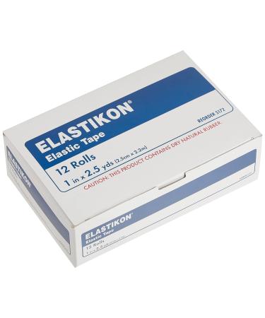 Johnson & Johnson Elastikon Tape 1 x 5 Yards - 12 Count (Pack of 1) | Medical Grade Elastic Adhesive Bandage - Buy Online on GoSupps.com