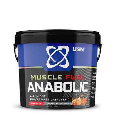 USN Muscle Fuel Anabolic Caramel Peanut All-in-one Protein Powder Shake (4kg): Workout-Boosting Anabolic Protein Powder for Muscle Gain - New Improved Formula Caramel Peanut 4 kg (Pack of 1)
