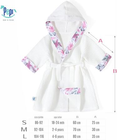 Pepi 100% Cotton Children's Bathrobe - Unisex Baby Bathrobe with Hood in Blue Bear Design - Made in Poland - Buy Online on GoSupps.com