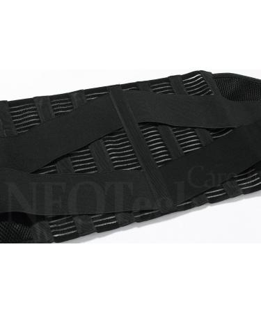 NeoTech Care Adjustable Compression Wide Back Brace Lumbar Support Belt - Size M Charcoal - Buy Online on GoSupps.com