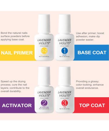 Buy Lavender Violets Dip Powder Liquid Set | Complete Nail Kit with Primer Activator Base & Top Coat - Perfect for International Shipping - Buy Online on GoSupps.com