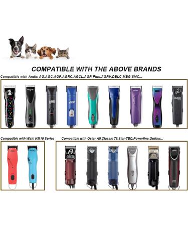 BestBomg 4fW Dog Grooming Blades - Removable Compatible with Heiniger/Moser Max45/Andis/A5 3/8 inch (9.5 mm) Cutting Length - Buy Online on GoSupps.com