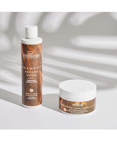 Maternatura Warm Chocolate Brown Mask Toning Mask Ideal for Golden and Hazelnut Shades Moisturizing Organic Beauty Routine for Warm Brown Hair Made in Italy - 200 ml - Buy Online on GoSupps.com