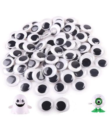 FINGOOO 1 Inch Googly Wiggle Eyes with Self Adhesive 100-PACK for DIY Art Crafts