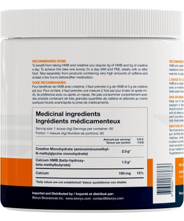 Blonyx HMB + Creatine Supplement - 3g Daily HMB for Enhanced Strength Power & Recovery Ideal for High-Intensity Athletes 30-Day Supply - Buy Online on GoSupps.com