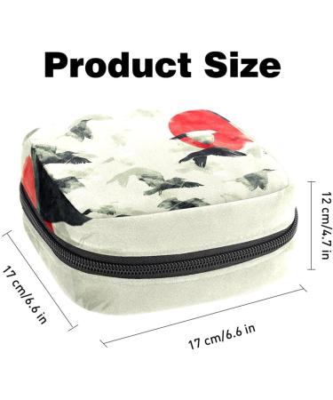 Women's Travel Make-Up Organizer with Menstrual Cup Pocket | Zodiac Moon Cloud Pattern | Large Capacity | 4.7x6.6x6.6 in - Buy Online on GoSupps.com