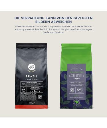 Amazon Select Roasted Coffee from Brazil - Medium Roast Whole Beans 500g (Pack of 2) - Buy Internationally - Buy Online on GoSupps.com