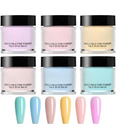 Poudre tremper pour ongles en acrylique 6 couleurs sans UV/lampe LED requis Kit de bricolage longue dur e pour d butants manucure 6 pi ces - Buy Online on GoSupps.com
