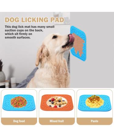 Licky Mat for Dogs with Silicone Spatula - Blue 15x15 cm - 1pc - Buy Online on GoSupps.com