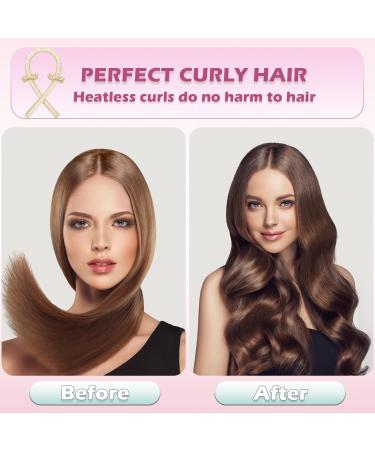 High Resilience Sponge Heatless Curls Headband - DIY Long Hair Styling Tool for Overnight Curls - Beige - Buy Online on GoSupps.com