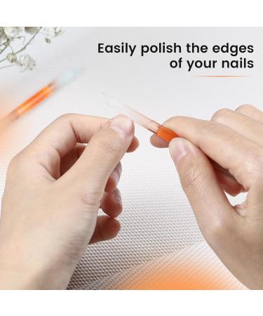 Bezox Premium Glass Nail Shaver - 2-Piece Manicure Set for Perfect Nails & Skin Care - Dual-Ended Manicity Stick - Buy Online on GoSupps.com