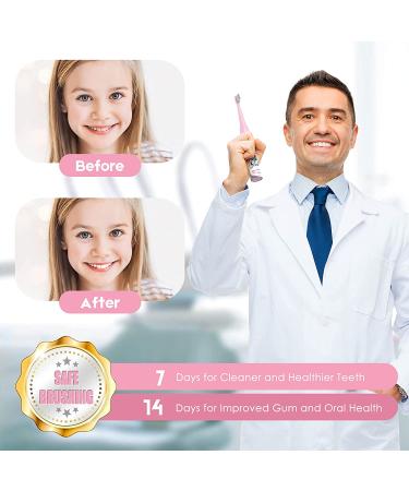 Kids Rechargeable Electric Unicorn Toothbrush with Timer - Sonic Technology, 3 Modes, Waterproof - Pink - Buy Online on GoSupps.com