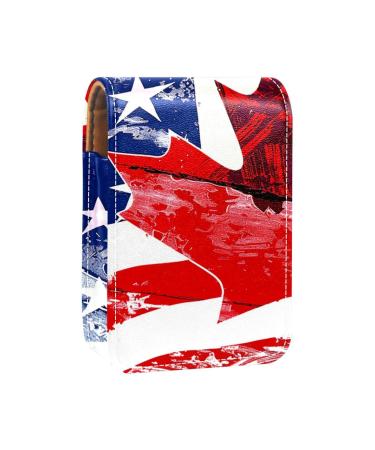 Travel Lipstick Organizer Case Lipstick Case Portable Makeup Bag With Mirror Canada Flag of the United States I333i9ojbt